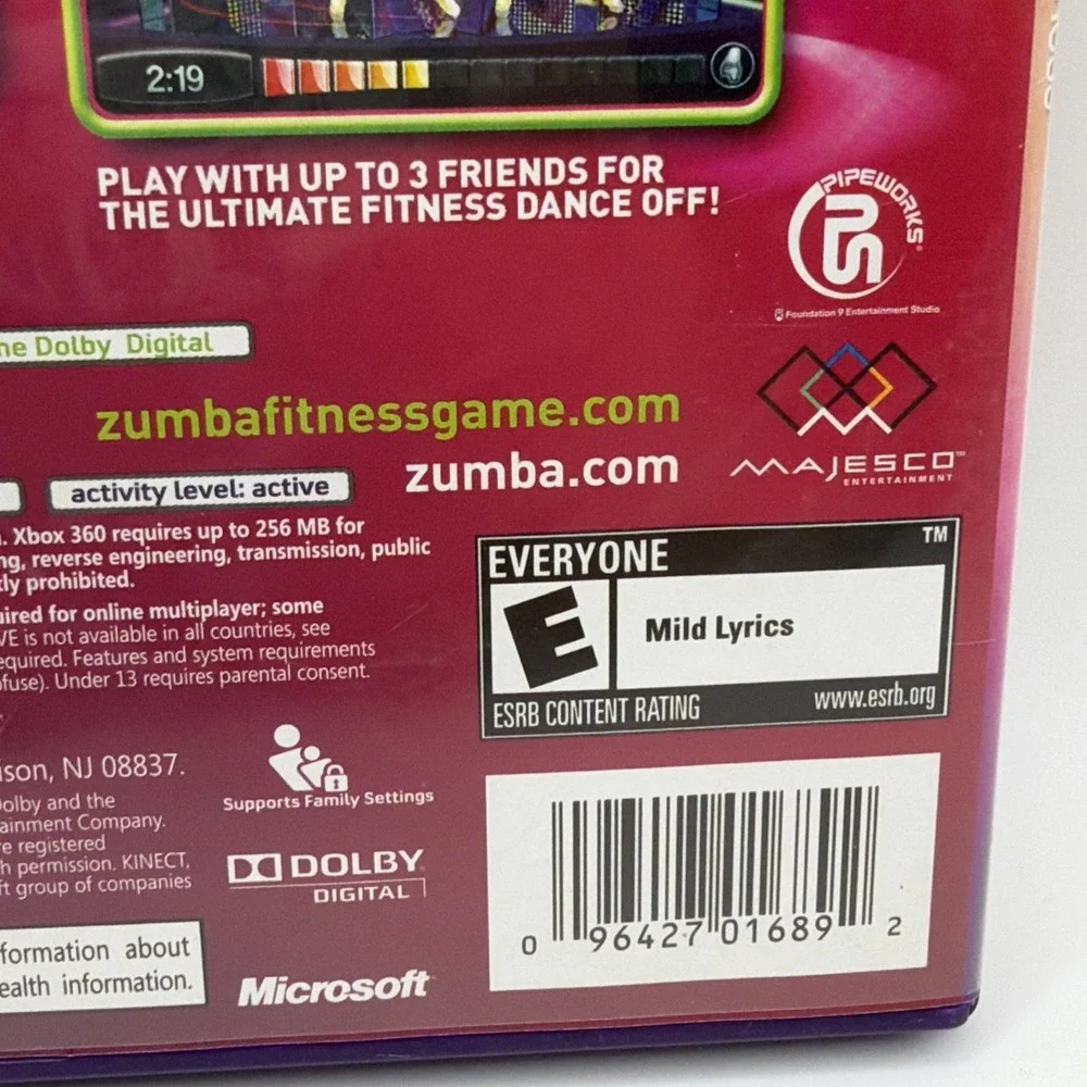 Zumba Fitness: Join the Party Kinect For Xbox 360 Very Good 1E‎